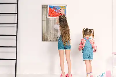 Magnetic dry erase board with wooden frame
