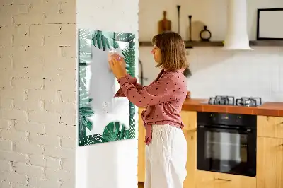 Magnetic writing board monstera frame