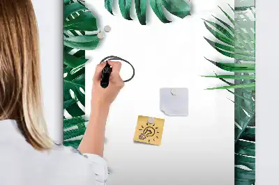 Magnetic writing board monstera frame