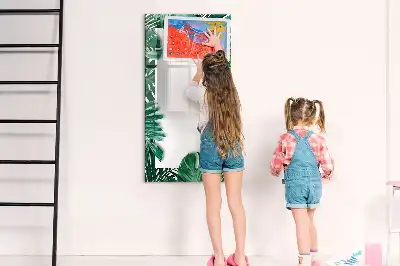 Magnetic writing board monstera frame