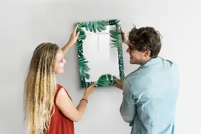 Magnetic writing board monstera frame