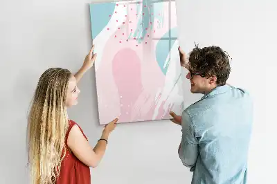 Magnetic dry erase board with abstract pattern design
