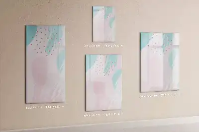Magnetic dry erase board with abstract pattern design