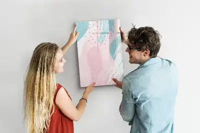 Magnetic dry erase board with abstract pattern design