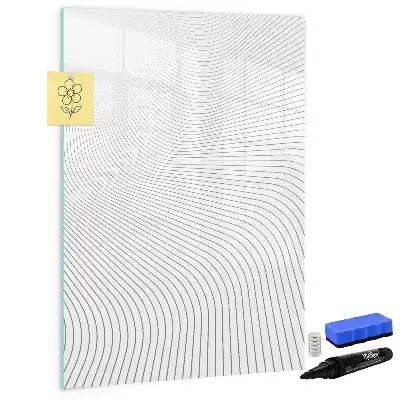 Magnetic writing board with grey lines