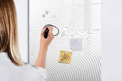 Magnetic writing board with grey lines