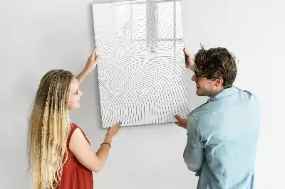 Magnetic writing board with grey lines