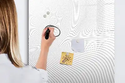 Magnetic writing board with grey lines