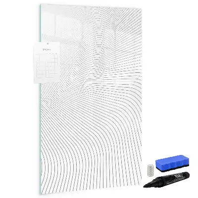 Magnetic writing board with grey lines