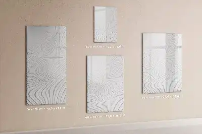 Magnetic writing board with grey lines