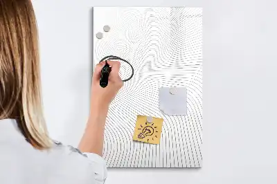 Magnetic writing board with grey lines
