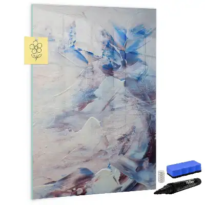Magnetic dry erase board painterly abstraction print