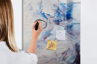 Magnetic dry erase board painterly abstraction print