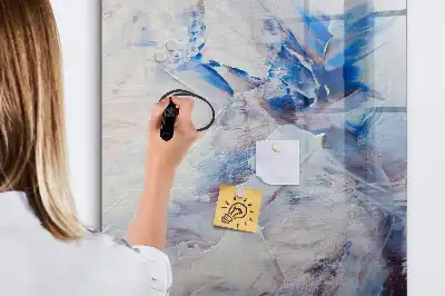 Magnetic dry erase board painterly abstraction print
