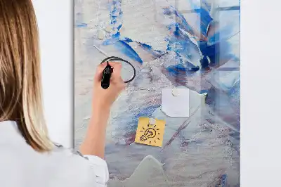 Magnetic dry erase board painterly abstraction print