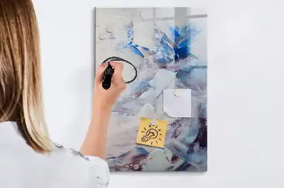 Magnetic dry erase board painterly abstraction print