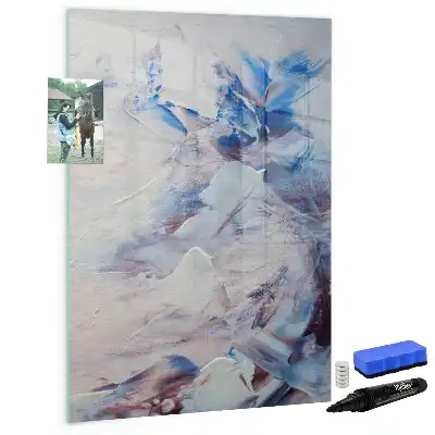 Magnetic dry erase board painterly abstraction print