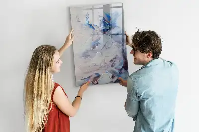Magnetic dry erase board painterly abstraction print