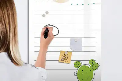 Magnetic dry erase board to-do list