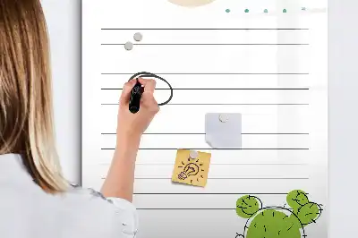 Magnetic dry erase board to-do list