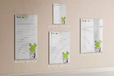 Magnetic dry erase board to-do list