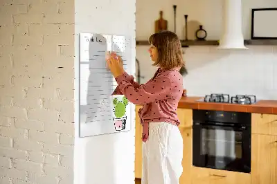 Magnetic dry erase board to-do list