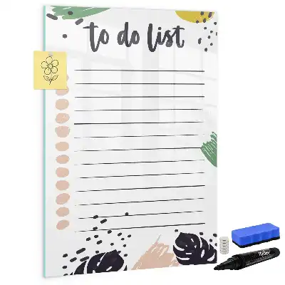 Magnetic writing board to-do list
