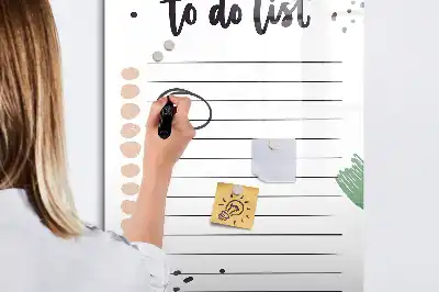 Magnetic writing board to-do list