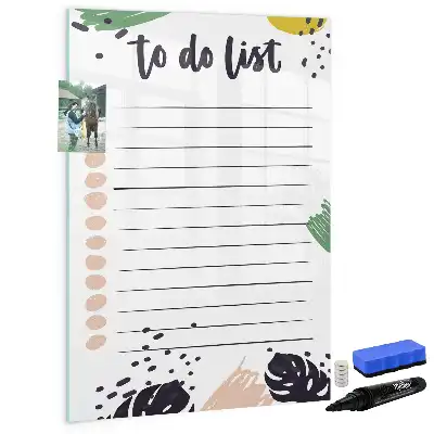 Magnetic writing board to-do list