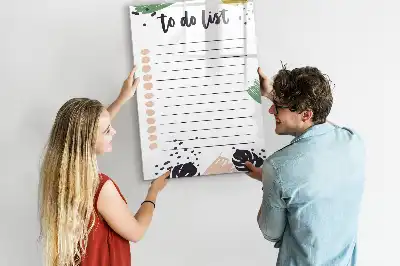 Magnetic writing board to-do list