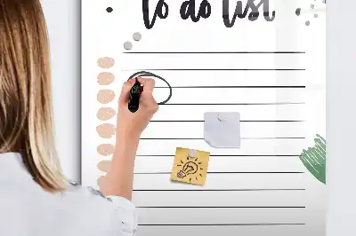 Magnetic writing board to-do list