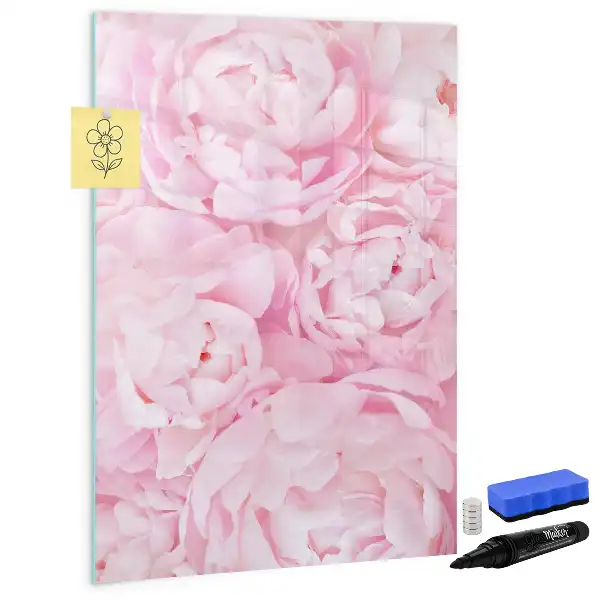 Magnetic dry erase board summer flowers design