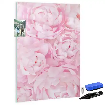 Magnetic dry erase board summer flowers design