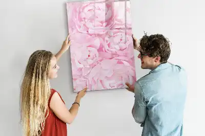 Magnetic dry erase board summer flowers design