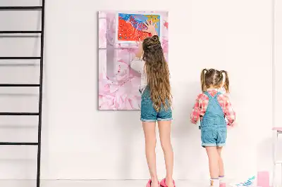 Magnetic dry erase board summer flowers design