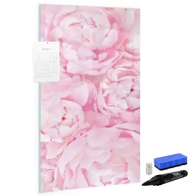Magnetic dry erase board summer flowers design