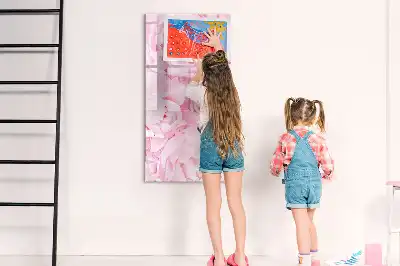 Magnetic dry erase board summer flowers design