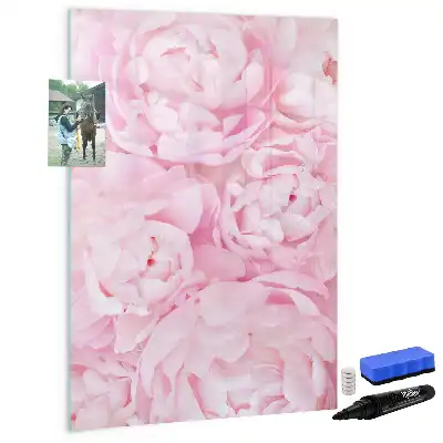 Magnetic dry erase board summer flowers design
