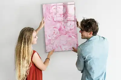 Magnetic dry erase board summer flowers design
