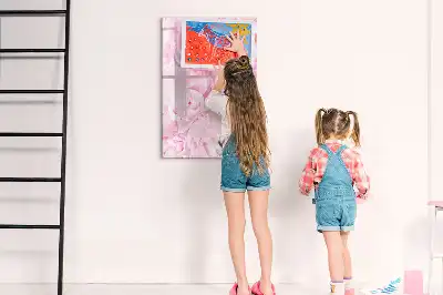 Magnetic dry erase board summer flowers design