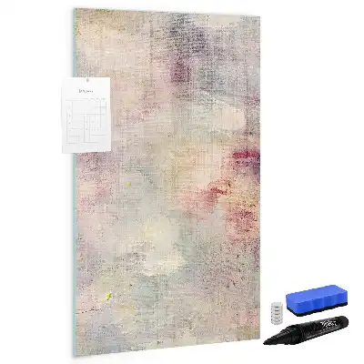 Magnetic writing board with paint splatters design