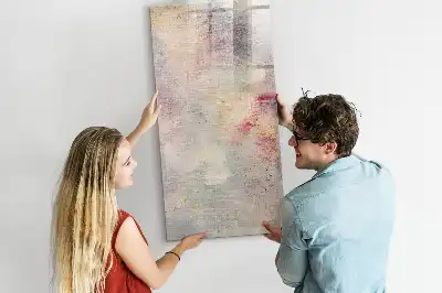 Magnetic writing board with paint splatters design