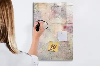 Magnetic writing board with paint splatters design
