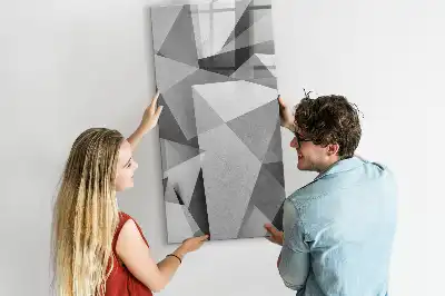 Magnetic dry erase board geometric abstraction design