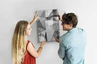 Magnetic dry erase board geometric abstraction design