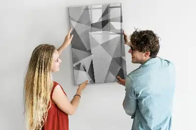 Magnetic dry erase board geometric abstraction design