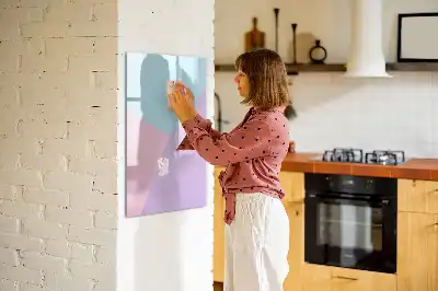 Magnetic writing board pastel pattern