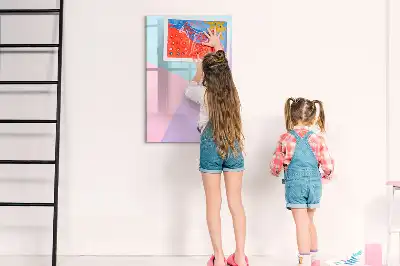 Magnetic writing board pastel pattern