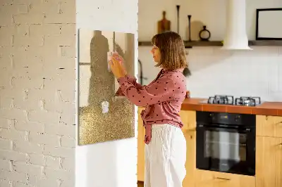 Magnetic writing board with decorative fabric cover