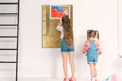 Magnetic writing board with decorative fabric cover